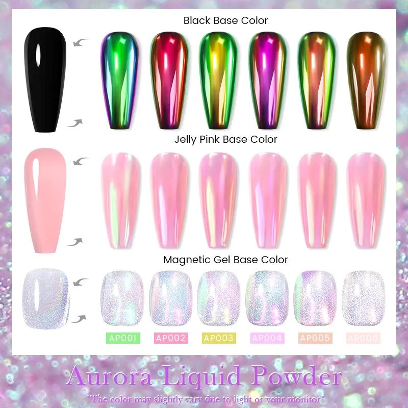 Born Pretty Chrome Aurora Nail Polish - Metallic Holographic Nail Lacquer for Manicure & Pedicure | Perfect for Parties, Weddings, and Special Occasions