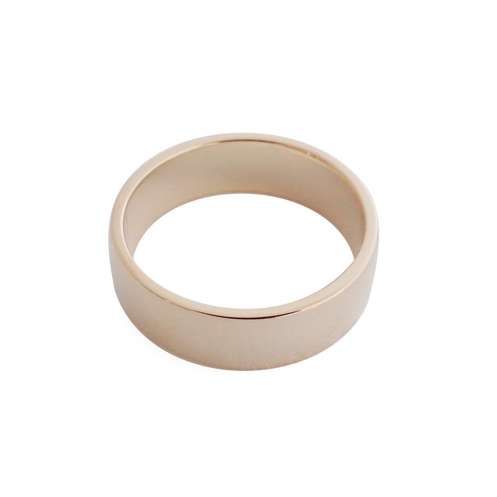 Honeycat Bold Band Ring for Women - 14K Gold, Rose Gold, or Sterling Silver Minimalist Stackable Ring | Dainty Everyday Jewelry for Casual Wear, Gift Giving & Special Occasions (Rose Gold, Size 5)