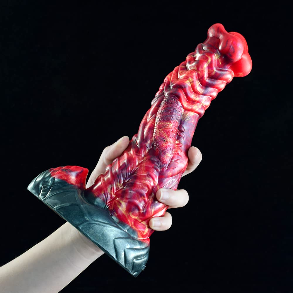 BeHorny Liquid Silicone Alien/Fido Dildo Sex Toy with Strong Suction Cup - Realistic Adult Toy for Solo Play, Couples & BDSM Fantasy (Black)