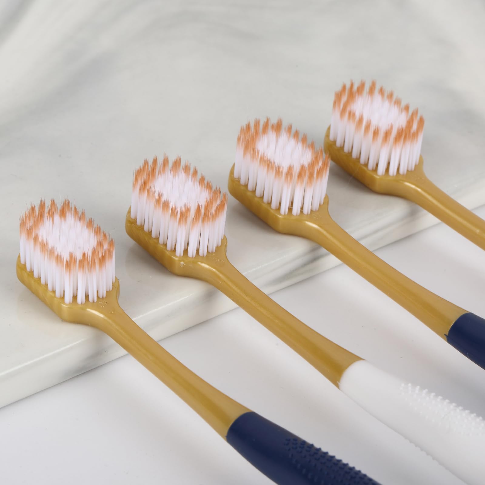 Ultra-Soft Bristle Adult Toothbrush for Sensitive Teeth & Gums - Wide Head Manual Toothbrush with Gentle Cleaning - 6 Pack for Daily Oral Care at Home & Travel