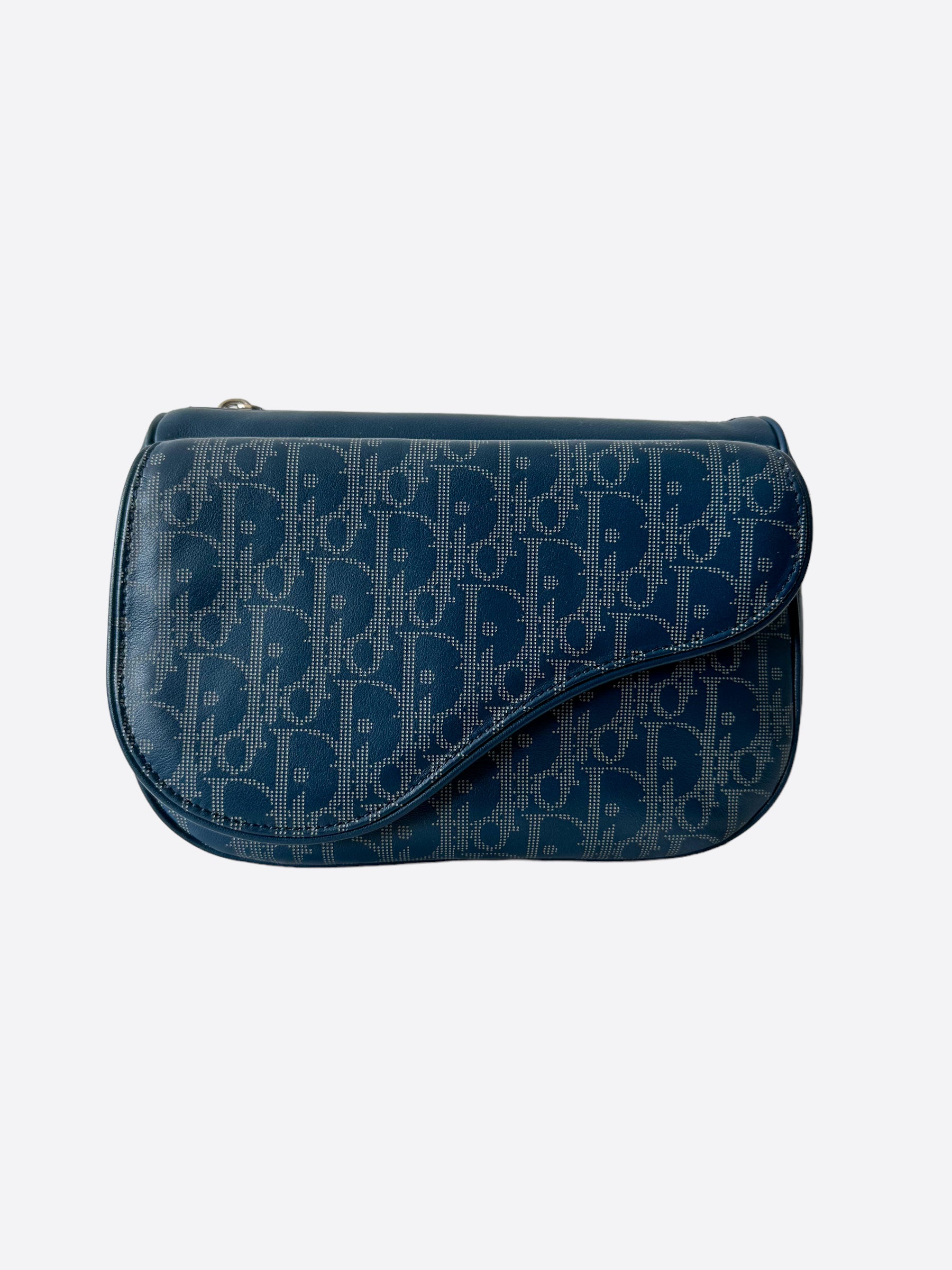 Dior Blue Oblique Galaxy Saddle Bumbag - Luxury Designer Waist Bag for Women | Perfect for Travel, Shopping & Everyday Use