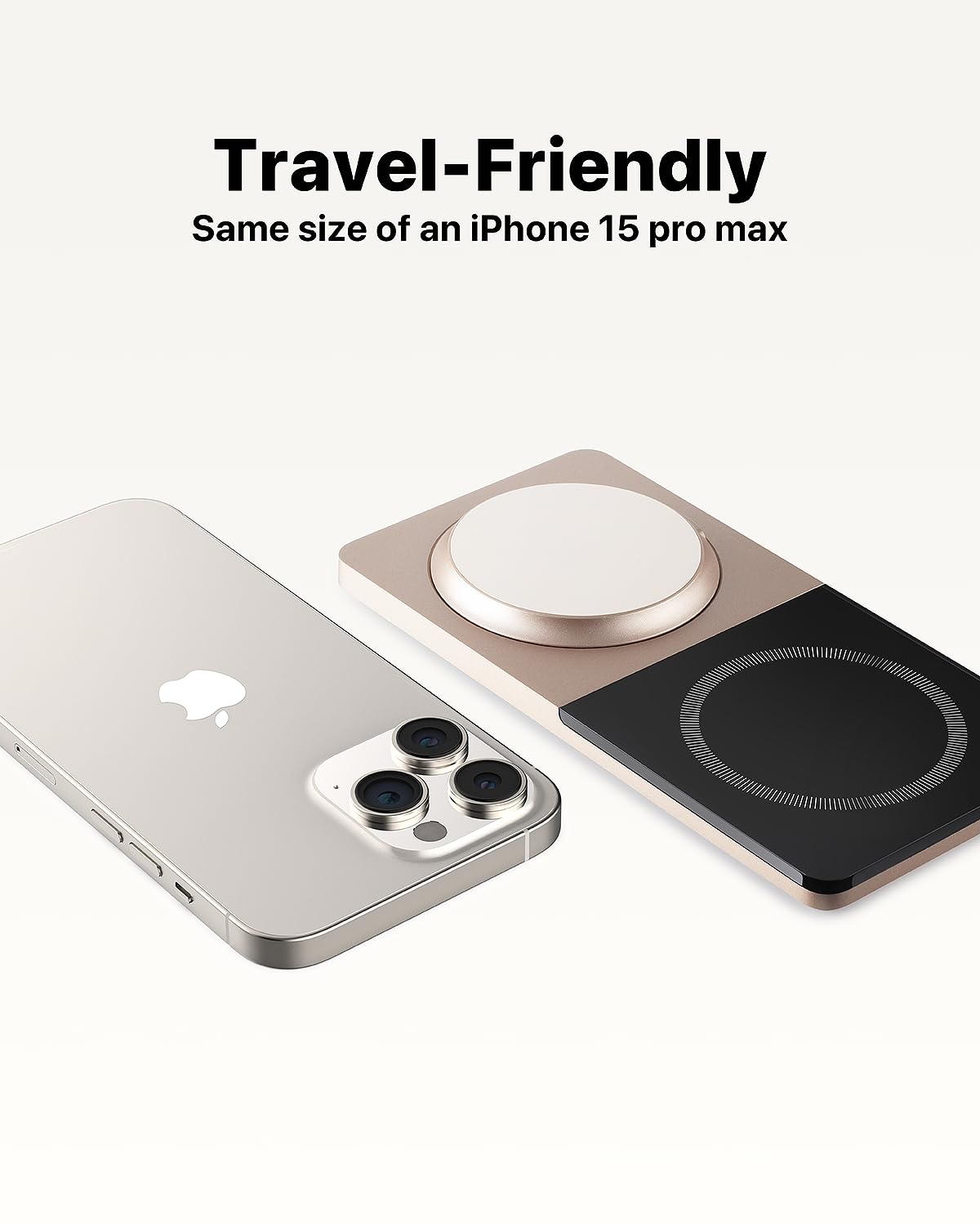 ZECHIN 3-in-1 Foldable Magnetic Wireless Charging Stand for iPhone 12/13/14/15/16 & AirPods | Magsafe Compatible Fast Charger Station | Perfect for Home, Office & Travel (No AC Adapter Included)