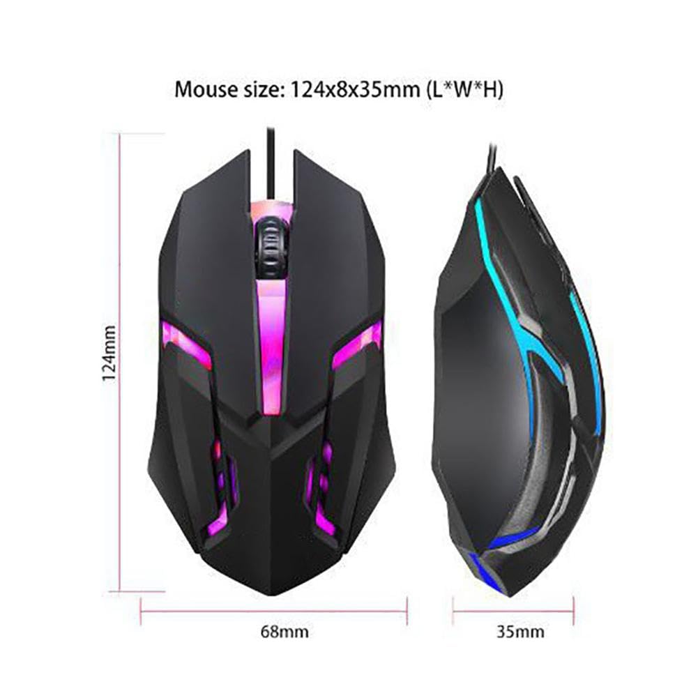 RGB Wired Gaming Mouse 1000DPI - 7 Color LED for PC & Laptop Gaming