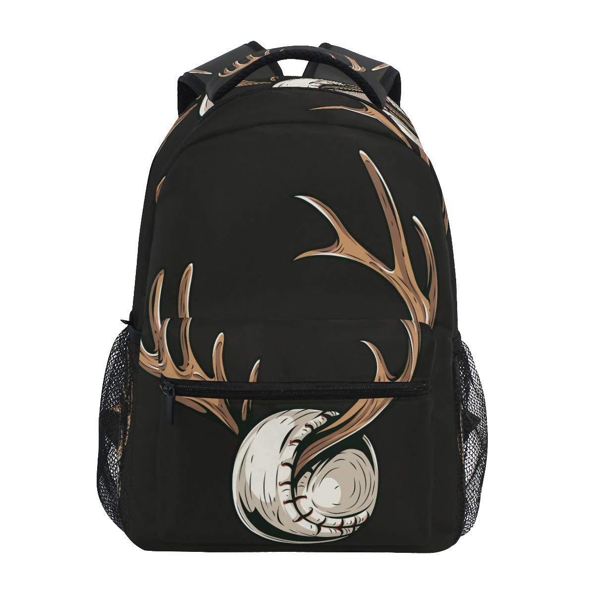 STAYTOP 15 Inch Waterproof Laptop Backpack for Kids, Boys & Girls - School Bookbag with Baseball Antler Design, Durable Travel Daypack for Students, Men & Women - Perfect for School, Camping, Hiking and Outdoor Adventures