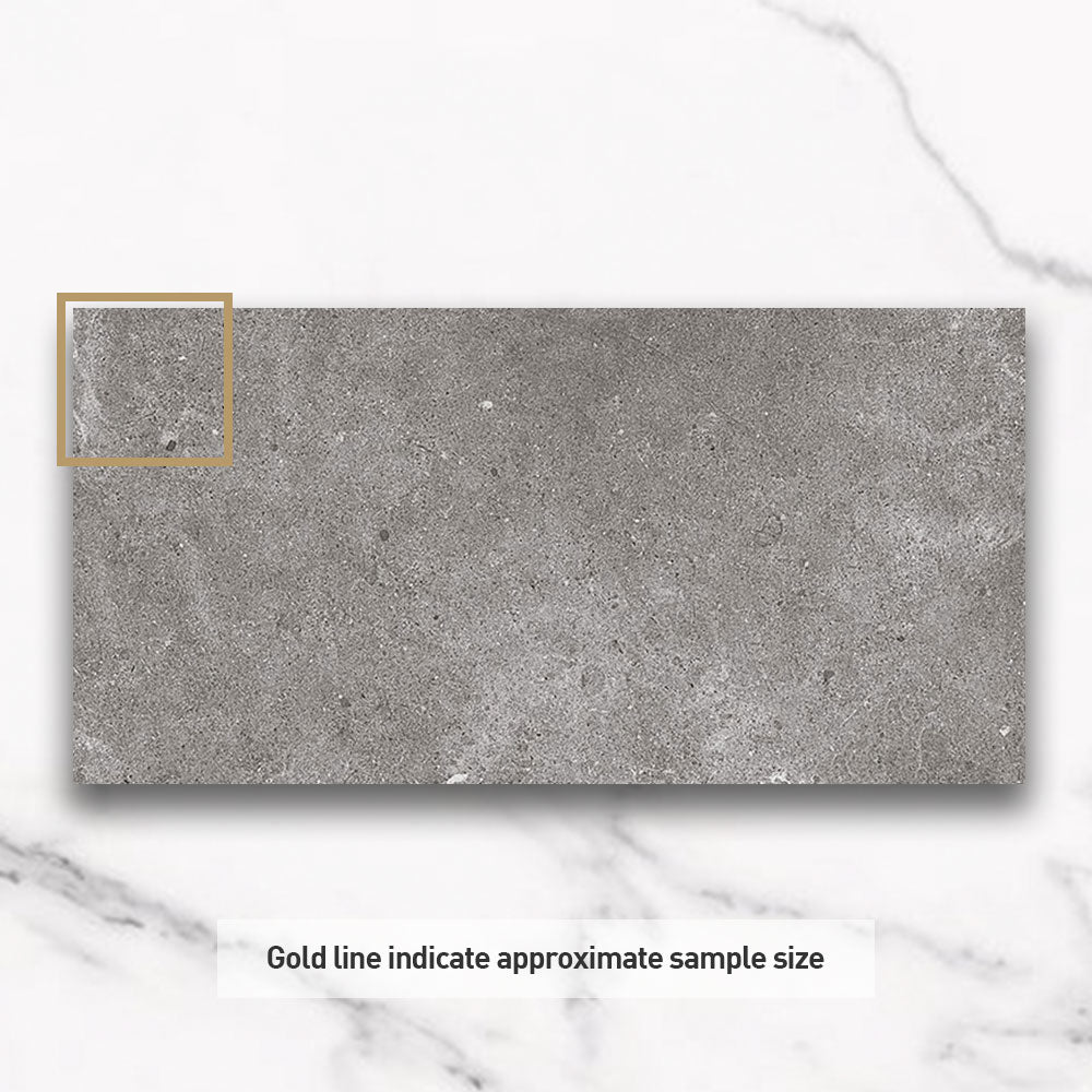 Premium Prague Grey 300x600mm Matte Porcelain Tile - Concrete Look Floor & Wall Tile for Modern Living Rooms, Kitchens, and Bathrooms