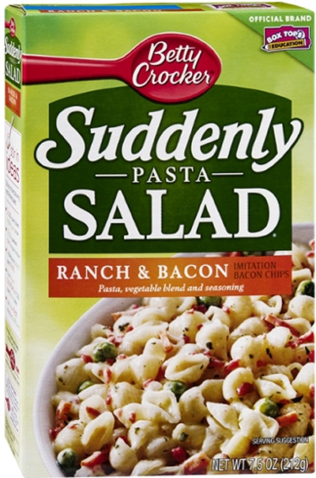 Betty Crocker Suddenly Pasta Salad Ranch & Bacon Flavor - 7.75 oz Pack of 12 | Quick & Easy Meal Solution for Picnics, Potlucks & Family Dinners