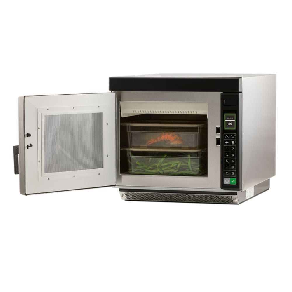 Amana 1.0 Cu Ft Commercial Microwave Oven - 2200W Heavy Duty, Touch Control Panel, 208/240V - Perfect for Restaurants, Cafes & High-Volume Food Service
