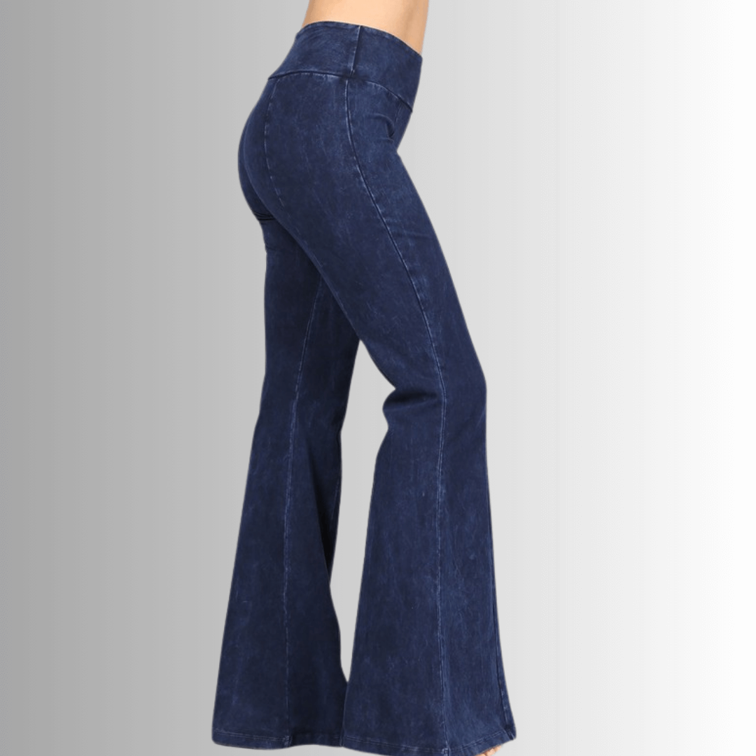 Slimming Flare Pants for Women - High Waisted Stretchy Bootcut Yoga Pants - Made in USA - Perfect for Workout, Yoga & Casual Wear