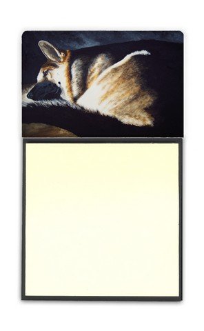 German Shepherd Sticky Note Holder - Cute Dog-Themed Office Desk Organizer for Notes, Reminders & To-Do Lists | Perfect Gift for Pet Lovers & Home Office Decor