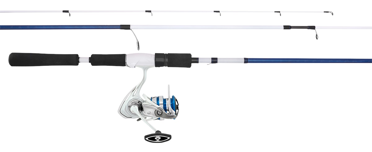 Daiwa 20 TD Shiro Pre Mounted Fishing Rod and Reel Combo - Lightweight Spinning Rod with Smooth Reel for Freshwater and Saltwater Fishing | Perfect for Bass, Trout, and Inshore Angling