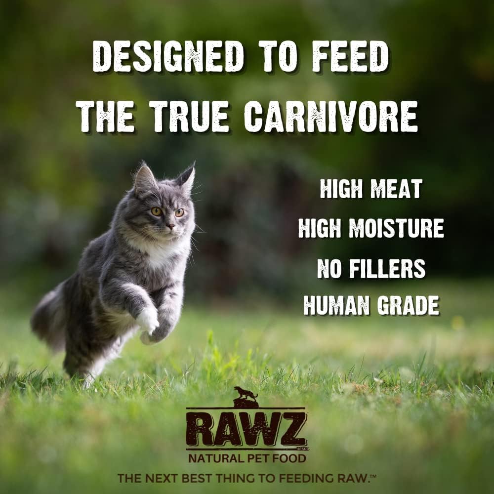 Rawz Natural Premium Canned Cat Wet Food Shredded - 12 Pack Variety Bundle with 4 Flavors (Tuna & Salmon, Chicken Liver, Tuna & Chicken, Chicken & Pumpkin) - 5.5 oz Cans - Grain-Free High Protein Meal for Adult Cats - Perfect for Picky Eaters & Daily Feeding