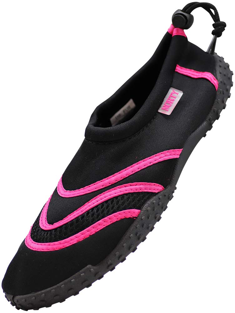 NORTY Wave Aqua Sock Water Shoes for Women - Quick-Dry Swim Beach Shoes with Non-Slip Sole - Lightweight Aqua Socks for Swimming, Surfing, Kayaking & Water Sports