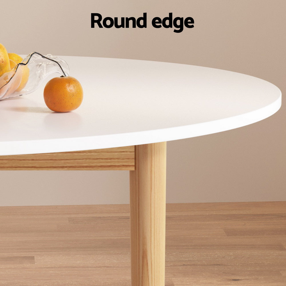 Artiss 5-Piece Wishbone Dining Table and Chair Set - Solid Wood Kitchen Table Set for 4 - Perfect for Small Spaces, Breakfast Nook & Cozy Family Meals
