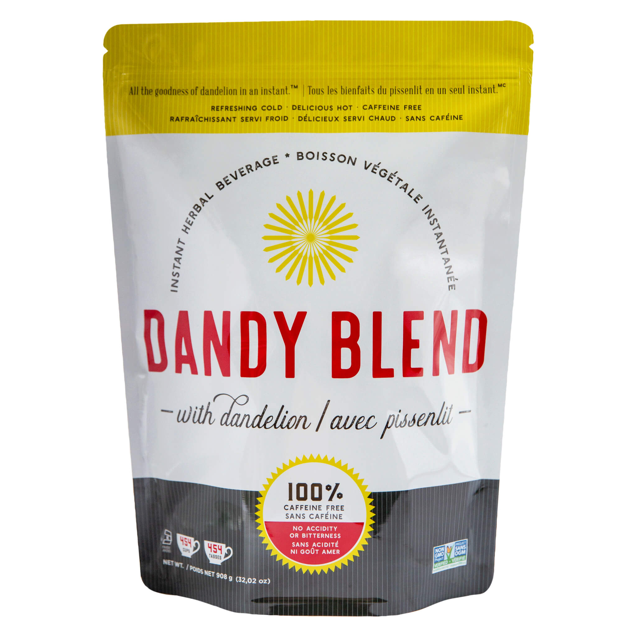 Dandy Blend Instant Herbal Coffee Alternative - Natural Caffeine-Free Drink Mix for Energy & Digestion - Perfect for Morning Boost, Afternoon Pick-Me-Up & Healthy Lifestyle