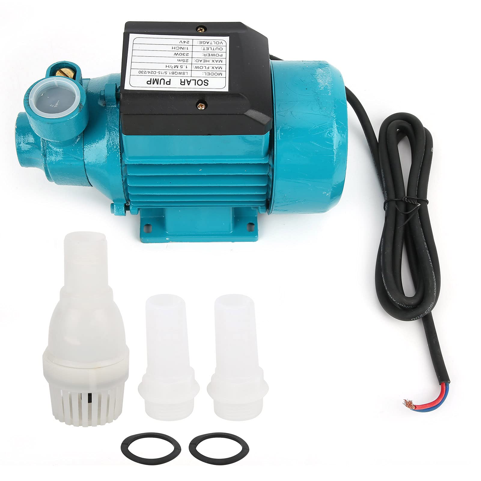 Fafeicy 230W DC24V Electric Water Pump - Single Suction Horizontal Pump with Unipolar Impeller & Double Ball Bearing, 25m Discharge Lift - Ideal for Aquariums, Garden Irrigation, and Water Transfer Systems