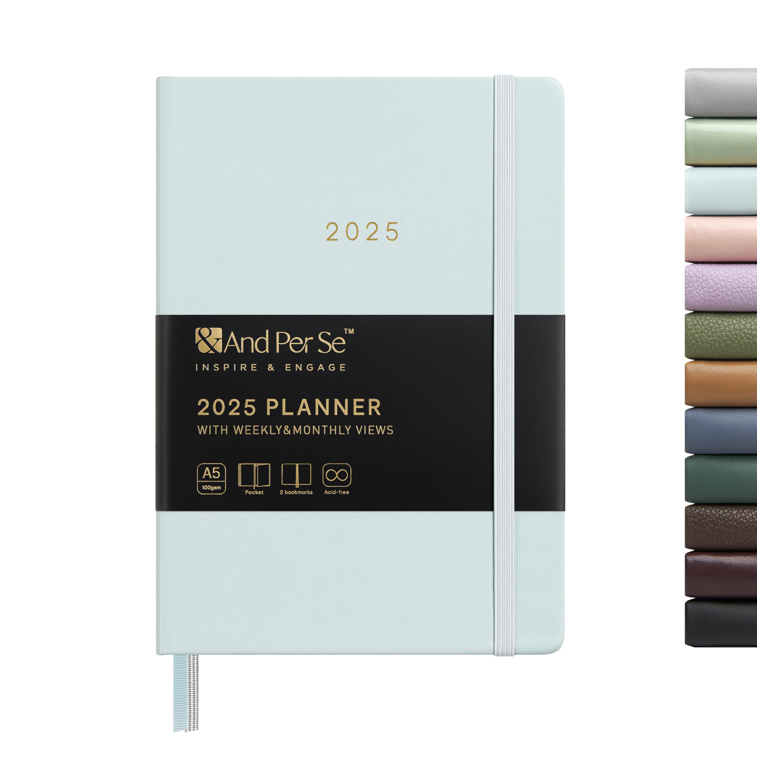 2025 Daily Weekly Monthly Planner - A5 Size (5.7