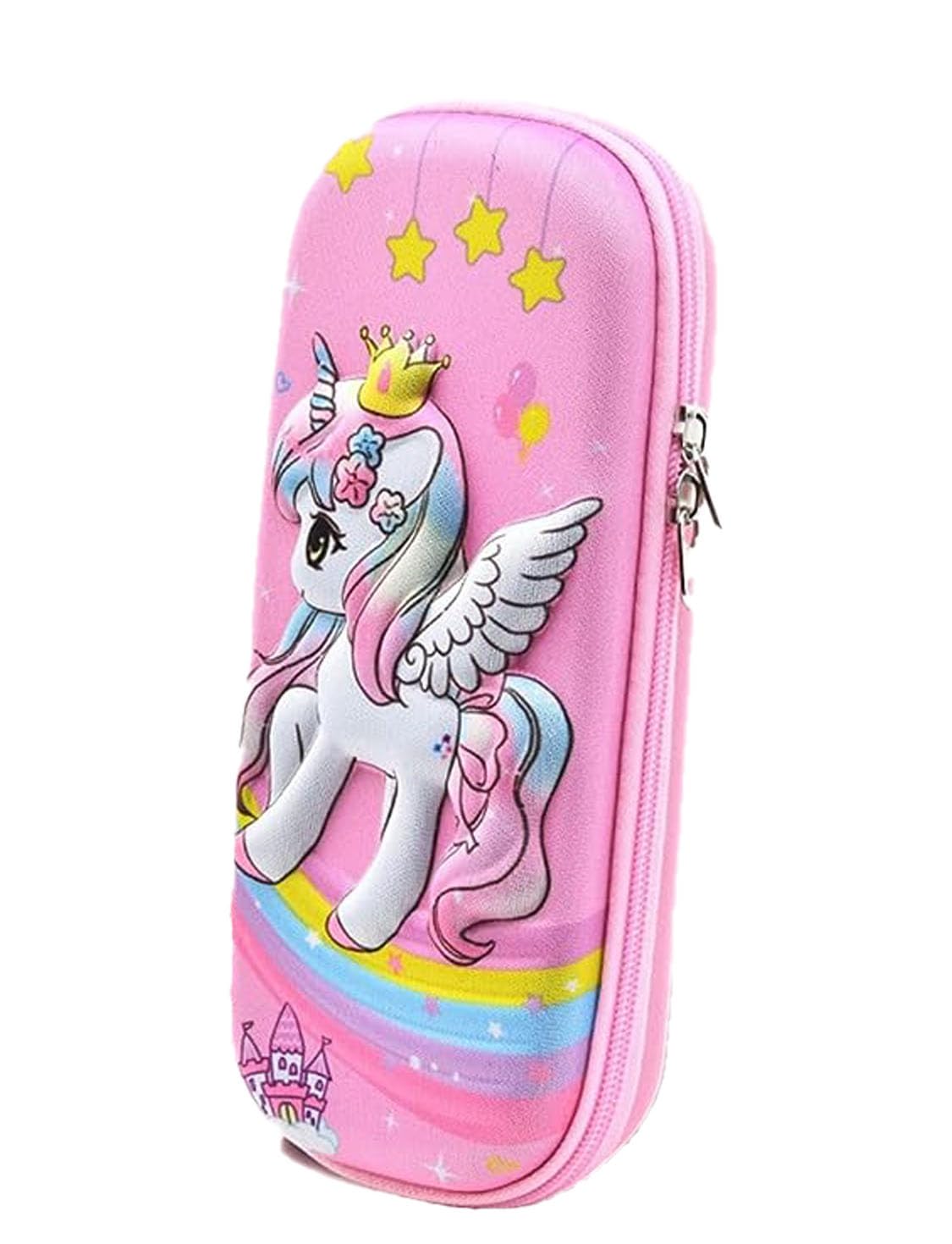 URIKA Premium Pencil Case Box - Stylish Star Unicorn Design for School, Office & Travel - Perfect Stationery Organizer for Students, Artists & Professionals