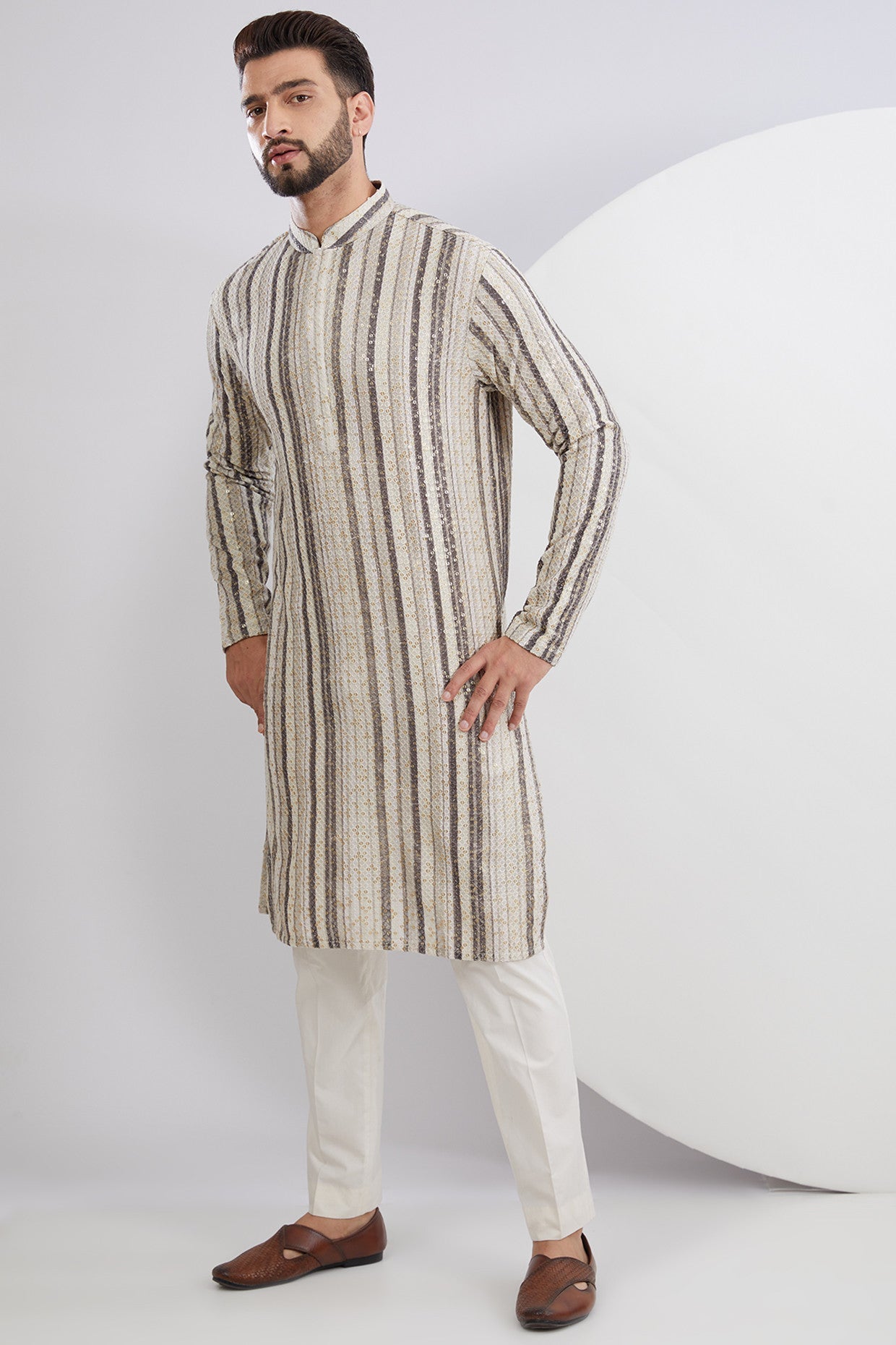 Stylish Multi Sequined Kurta for Women - Elegant Embroidered Tunic Top for Parties & Festivals - Perfect for Weddings, Diwali & Special Occasions