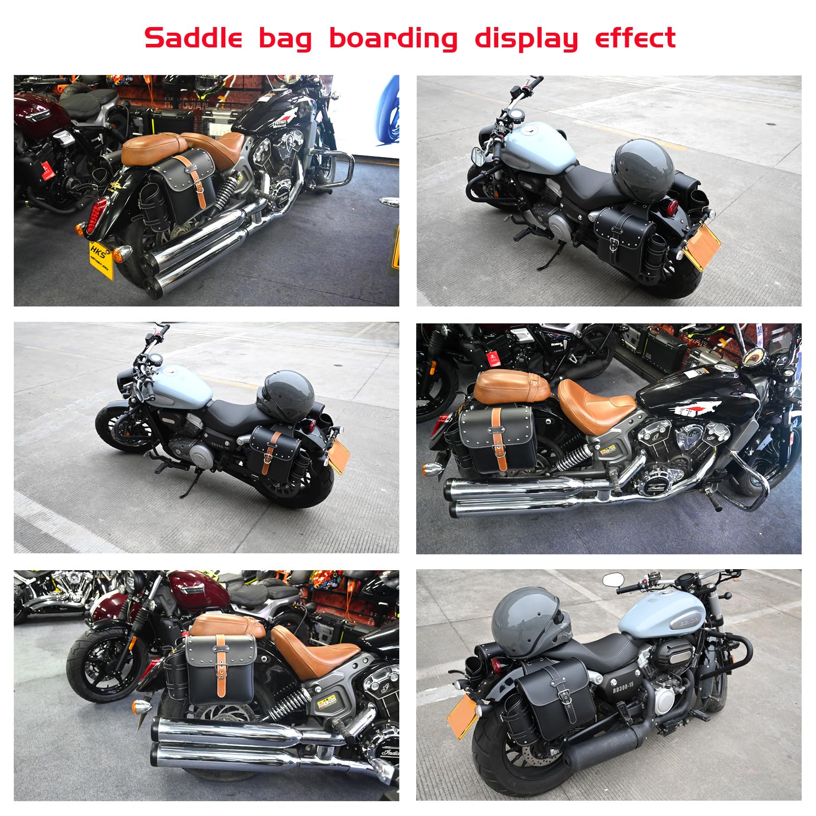 Premium High-Density Leather Motorcycle Saddlebags - Universal Throw Over Side Bags with Cup Holder, Waterproof Storage Tool Pouch for Harley, Cruiser & Touring Bikes (1 Pair, Black) - Perfect for Long Rides, Road Trips & Daily Commuting