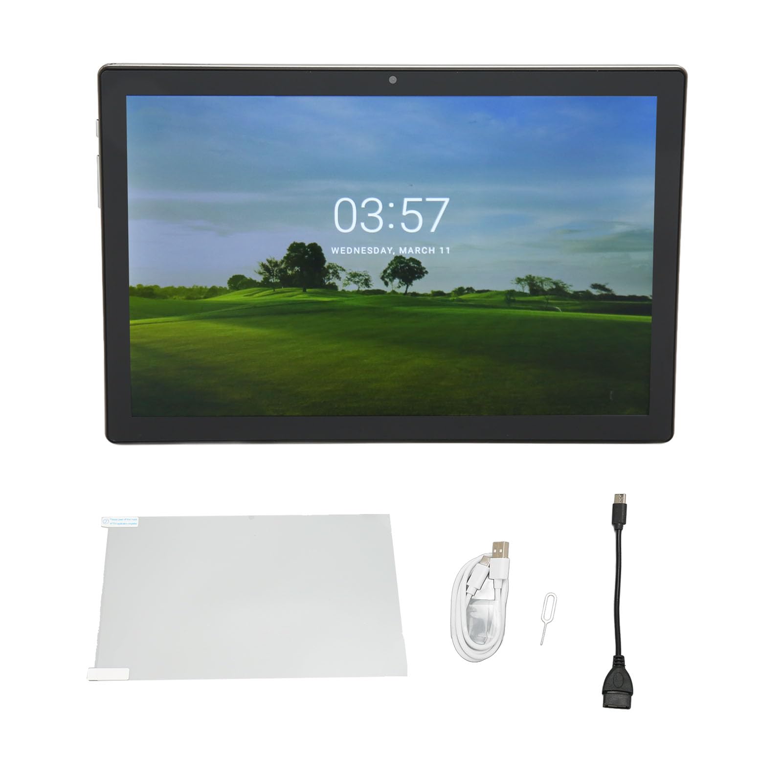 DAUZ 10.1 Inch Tablet PC with 2MP Front Camera, 6GB RAM & 64GB ROM - Silver | Portable Android Tablet for Work, Study & Entertainment