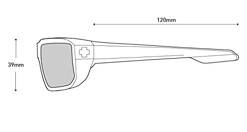 Spy Optic Men's McCoy Rectangular Sunglasses 63mm - UV Protection Polarized Lenses for Driving, Outdoor Sports & Fashion