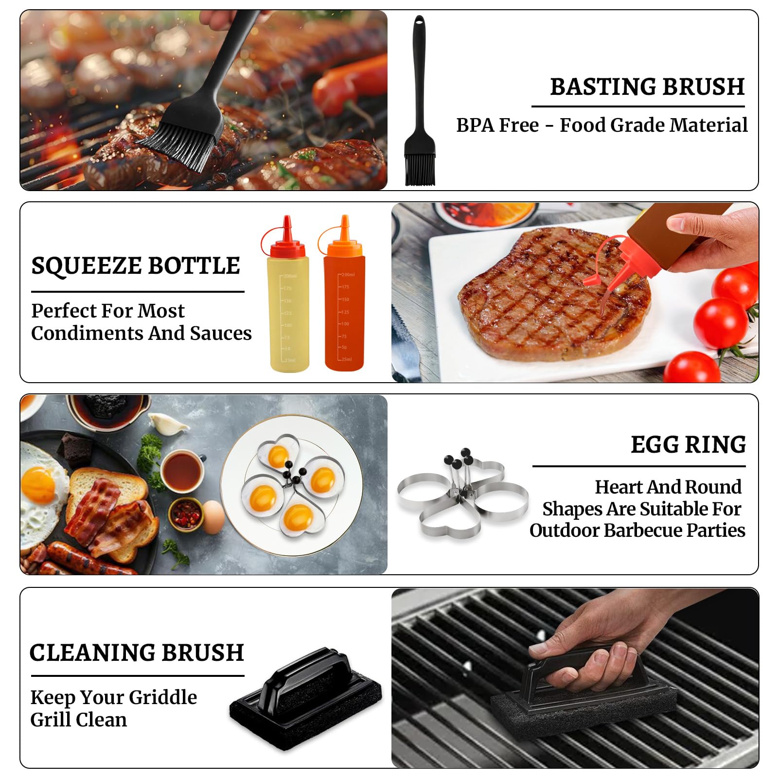 29PCS Blackstone Griddle Accessories Kit - Premium Flat Top Grill Tools Set with Spatulas, Burger Press, Basting Cover & Scraper - Perfect for Camp Chef, Outdoor Cooking & BBQ Gifts for Men (Includes Carry Bag) - Ideal for Backyard Grilling, Camping & Tailgating Parties