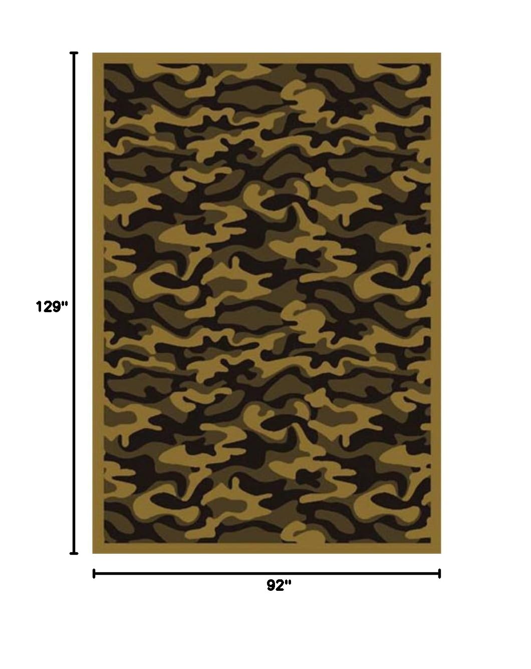 Joy Carpets Kaleidoscope Funky Camo Whimsical Area Rugs - Soft Non-Slip Kids Playroom Rug, Durable Living Room Carpet for Bedroom & Nursery Decor (Desert Design)