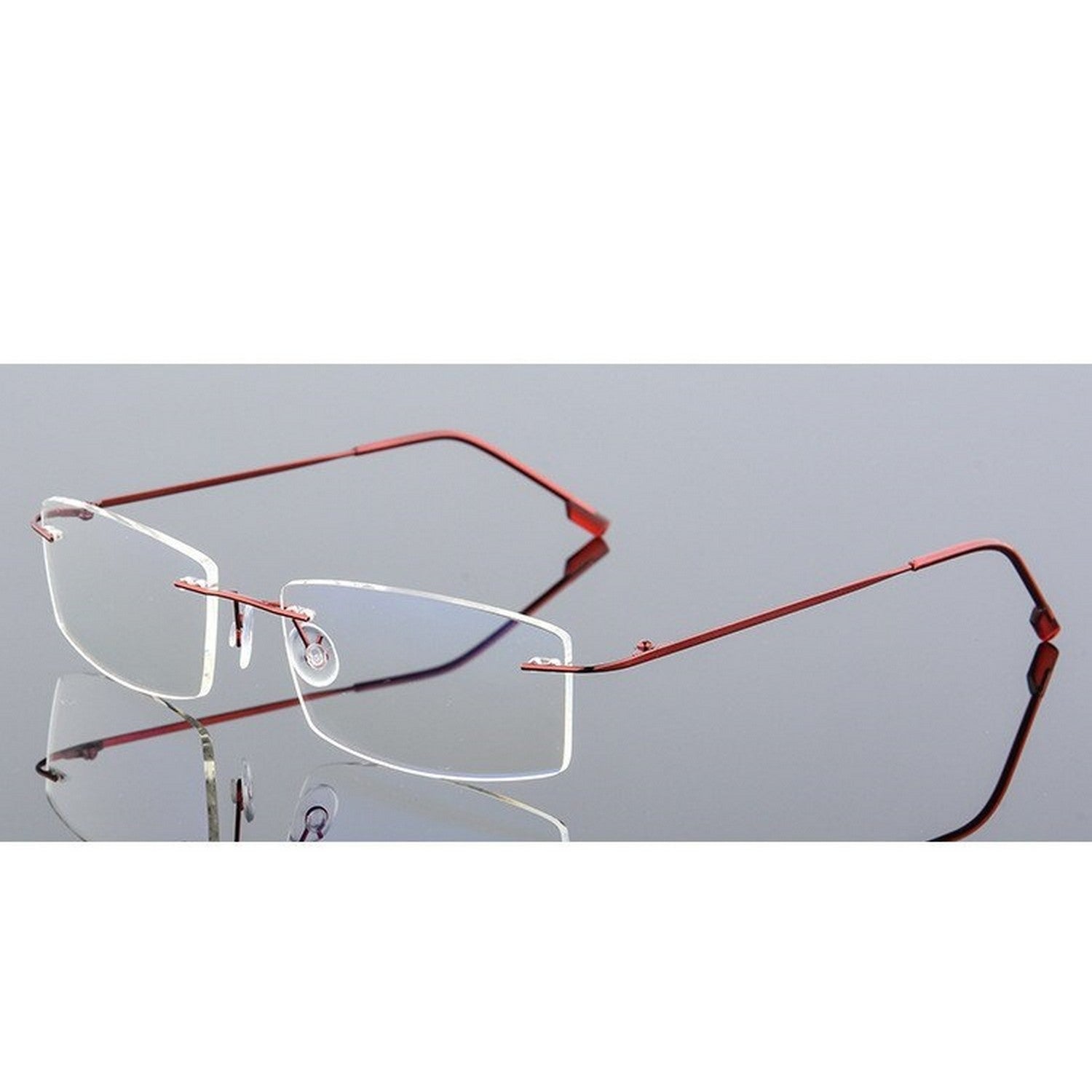 Stylish Rimless Blue Light Blocking Glasses for Men & Women - Anti Eye Strain Computer & Gaming Glasses for Office Work & Screen Time Protection