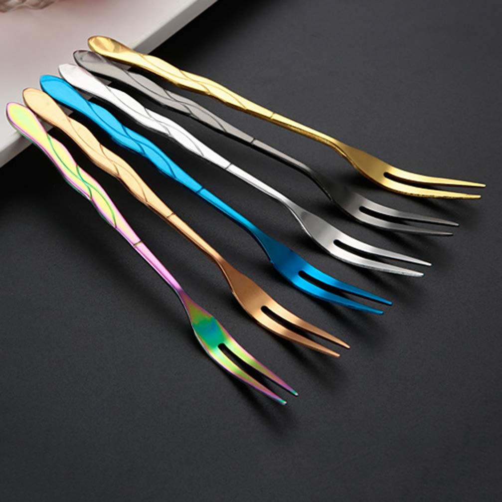 10-Piece Reusable Stainless Steel Fruit Forks - Elegant Party Fruit Picks for Appetizers, Desserts, and Charcuterie Boards | Perfect for Weddings, BBQs, and Cocktail Parties