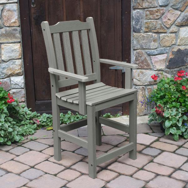 Lehigh Counter Height Outdoor Armchair - Patio Bar Stool with Weather-Resistant Design for Backyard, Deck, and Poolside Use