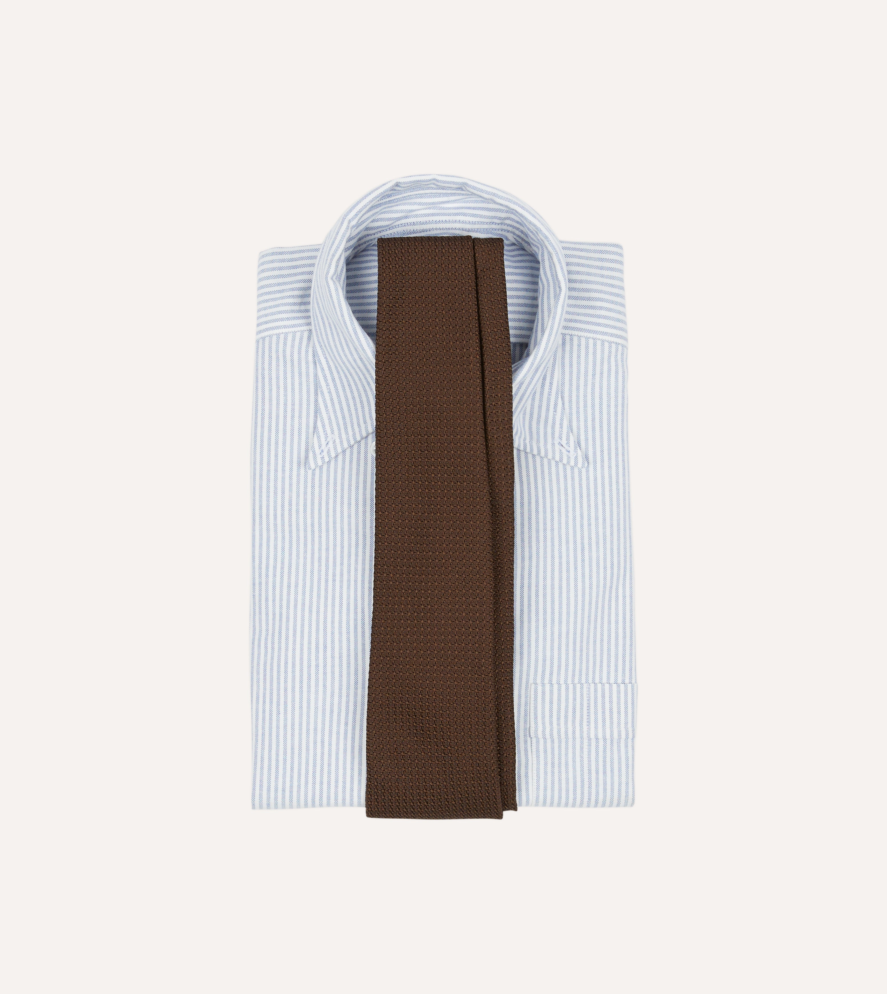 Premium Brown Hand-Rolled Large Knot Grenadine Silk Tie for Men - Elegant Formal & Business Necktie for Weddings, Office & Special Occasions