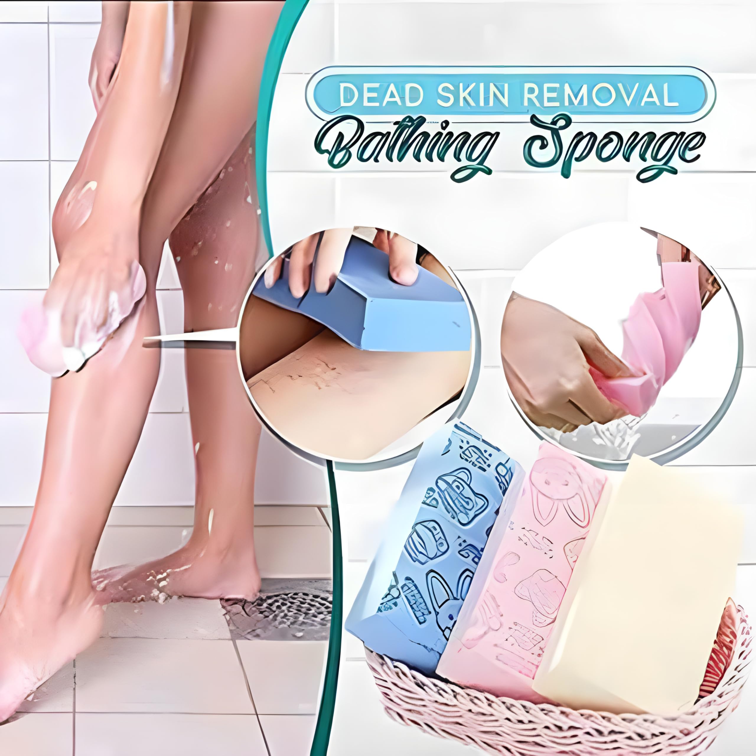 Ultra Soft Exfoliating Bath Sponge for Kids & Adults - Gentle Body Scrubber with Dead Skin Removal - Perfect for Shower, Bath & Sensitive Skin Care