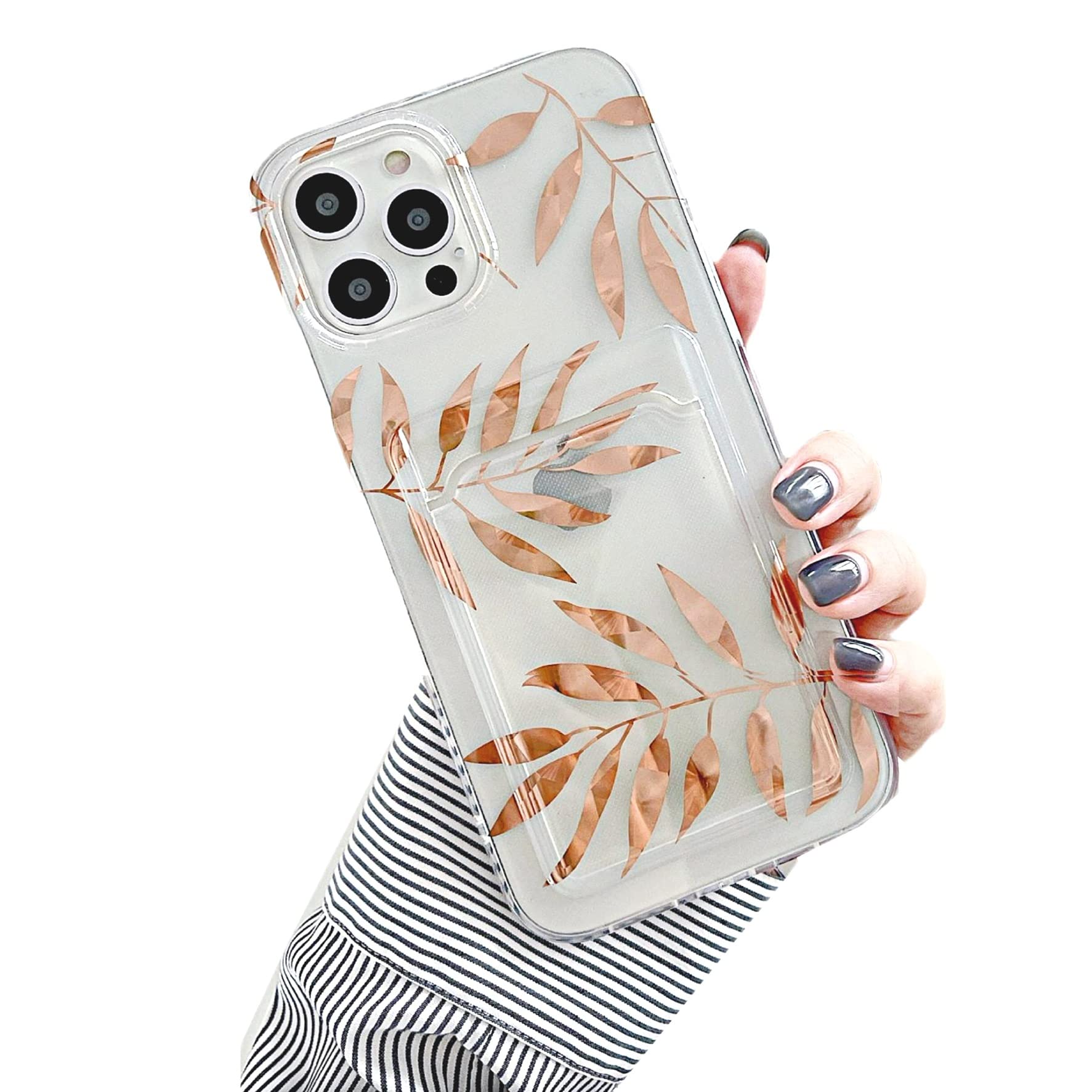 Luxury Designer iPhone 11 Pro Max Wallet Case - Pink & White Rose Gold Marble Slim Shockproof TPU Cover for Women (6.5 inch) | Perfect for Everyday Use, Business Meetings & Travel Protection