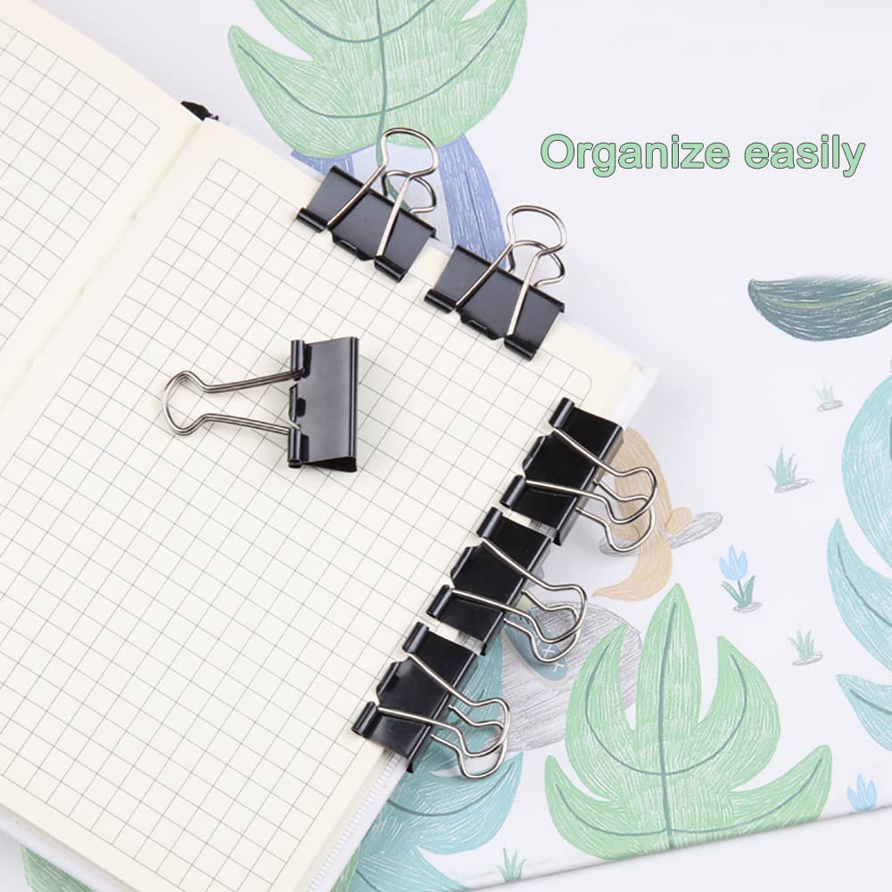 60pcs 1.25 Inch Metal Binder Clips - Strong Foldback Paper Clips for Office, School & Home Organization - 12 per Box, 5 Boxes - Perfect for Document Filing, Craft Projects & Bulletin Boards