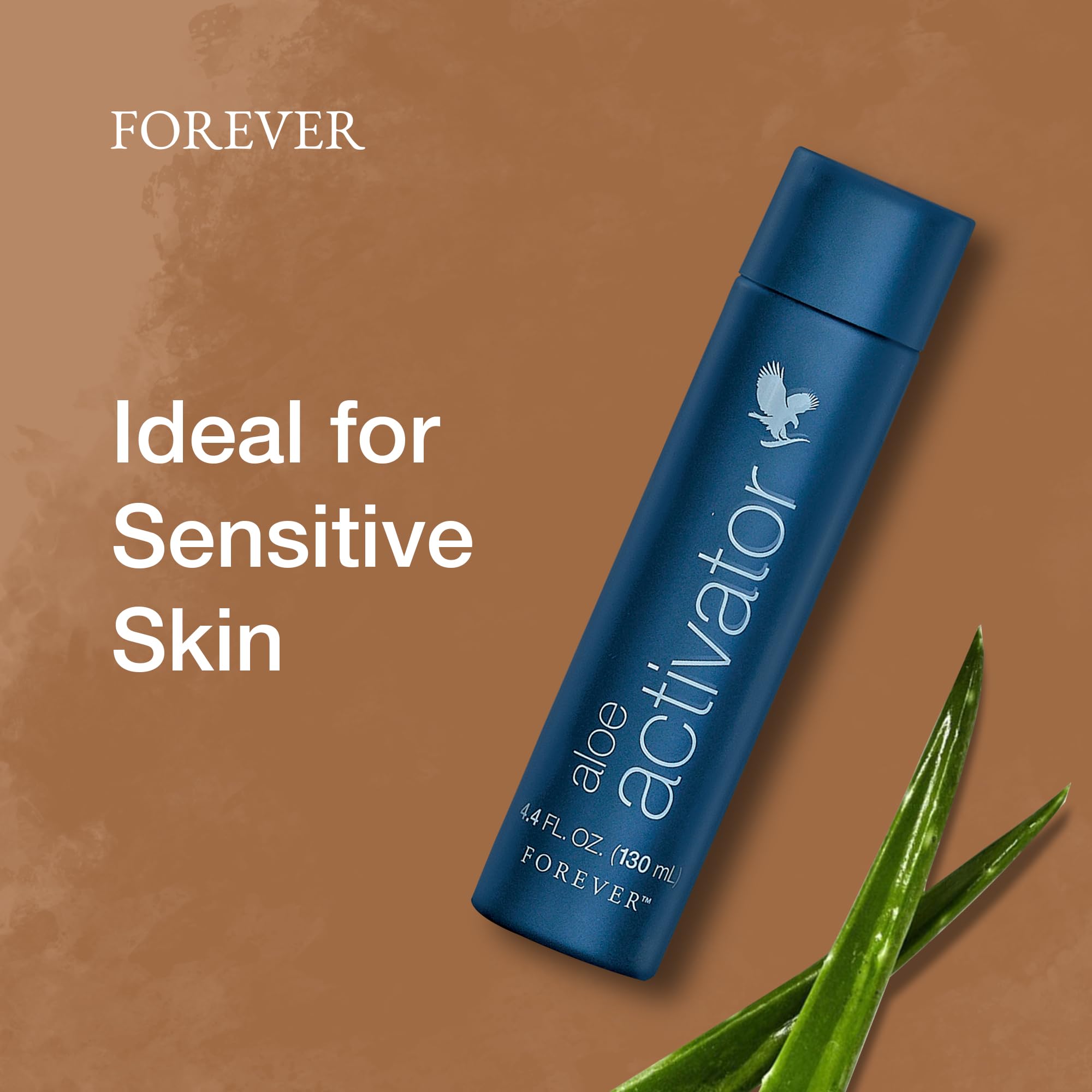 Forever Living Aloe Activator - 98% Pure Aloe Vera Gel for Sensitive Skin Care - Vegan, Gluten-Free Moisturizer (4.4 fl oz) - Perfect for Sunburn Relief, Daily Hydration & Post-Shave Soothing