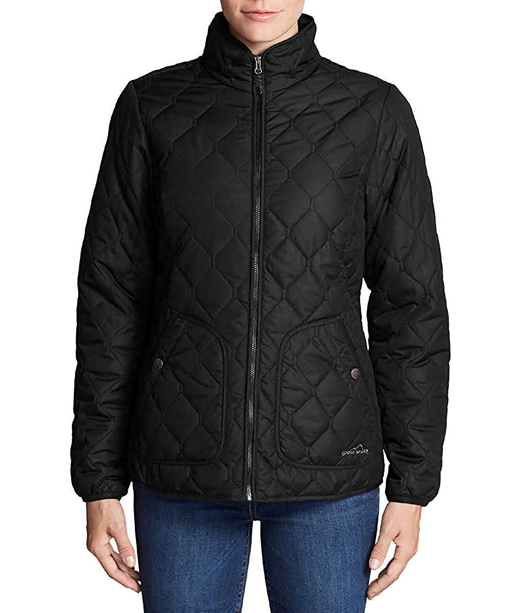 Eddie Bauer Women's Year Round Quilted Field Jacket - Medium - Water-Resistant Outdoor Jacket for Hiking, Camping & Everyday Wear