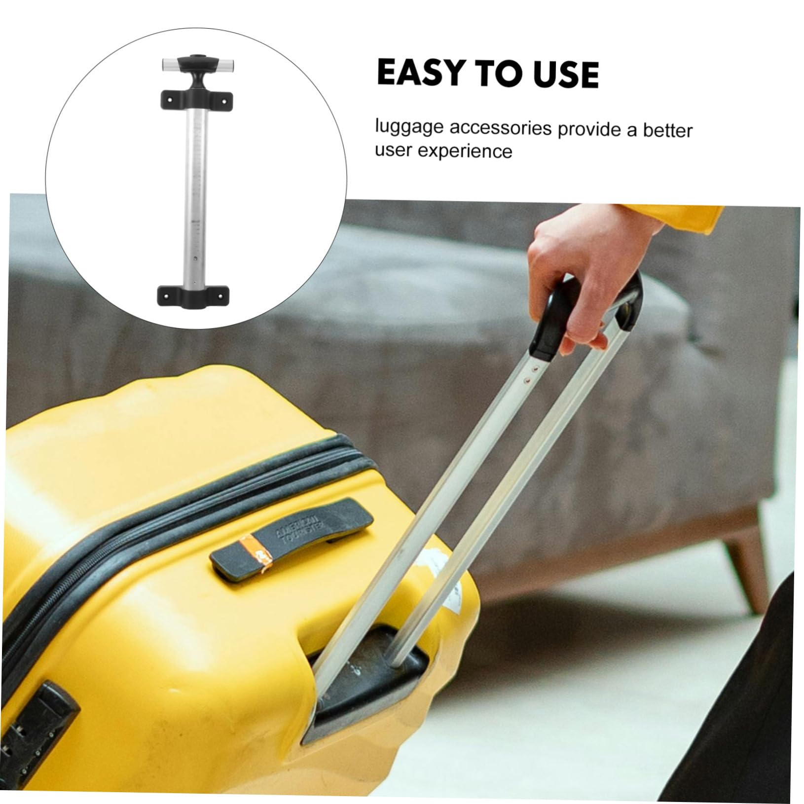 BESPORTBLE 4 Pack Aluminum Suitcase Handle Replacement - Durable Trolley Case Accessories for Travel Luggage Repair (Ideal for Business Trips, Vacations & Air Travel)