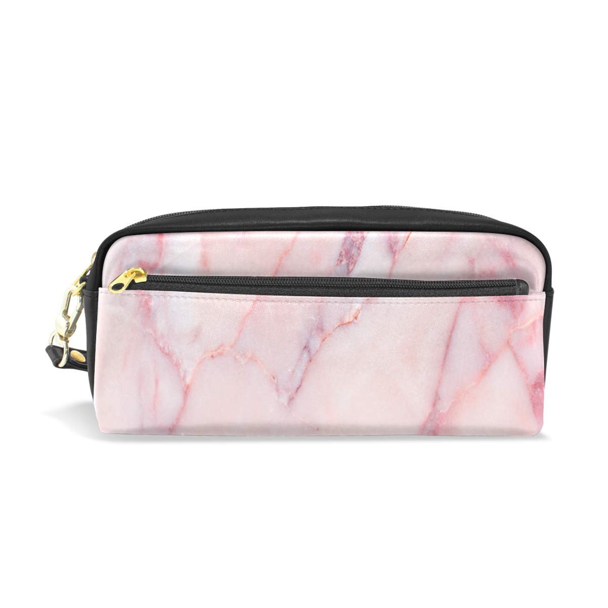 Large Capacity Marble Pink Pencil Case - Durable Makeup Pen Pouch & Stationery Organizer for School, Office | Perfect for Students, Professionals & Daily Use
