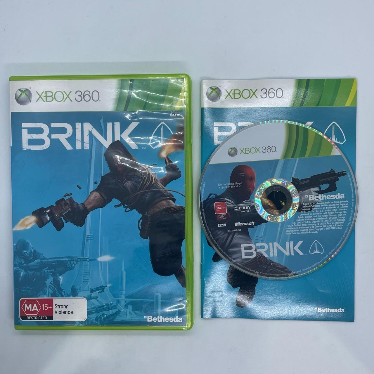 Brink Xbox 360 Game with Manual - PAL Version - Perfect for Multiplayer Action & First-Person Shooter Fans