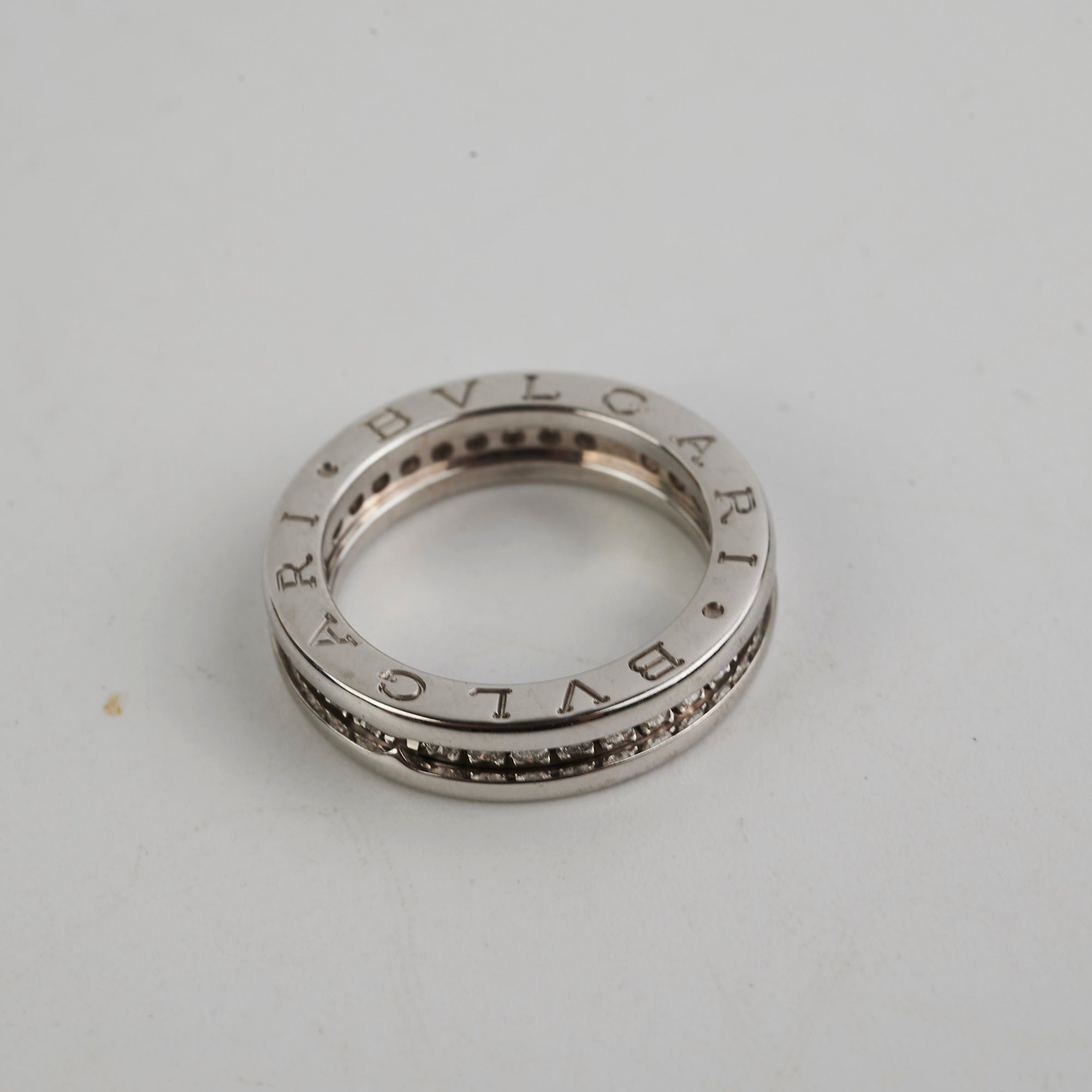 Bvlgari B.Zero1 Diamond Ring in 18K White Gold - Size 52 (US 6) - Luxury Jewelry for Women, Perfect for Engagement, Anniversary & Special Occasions