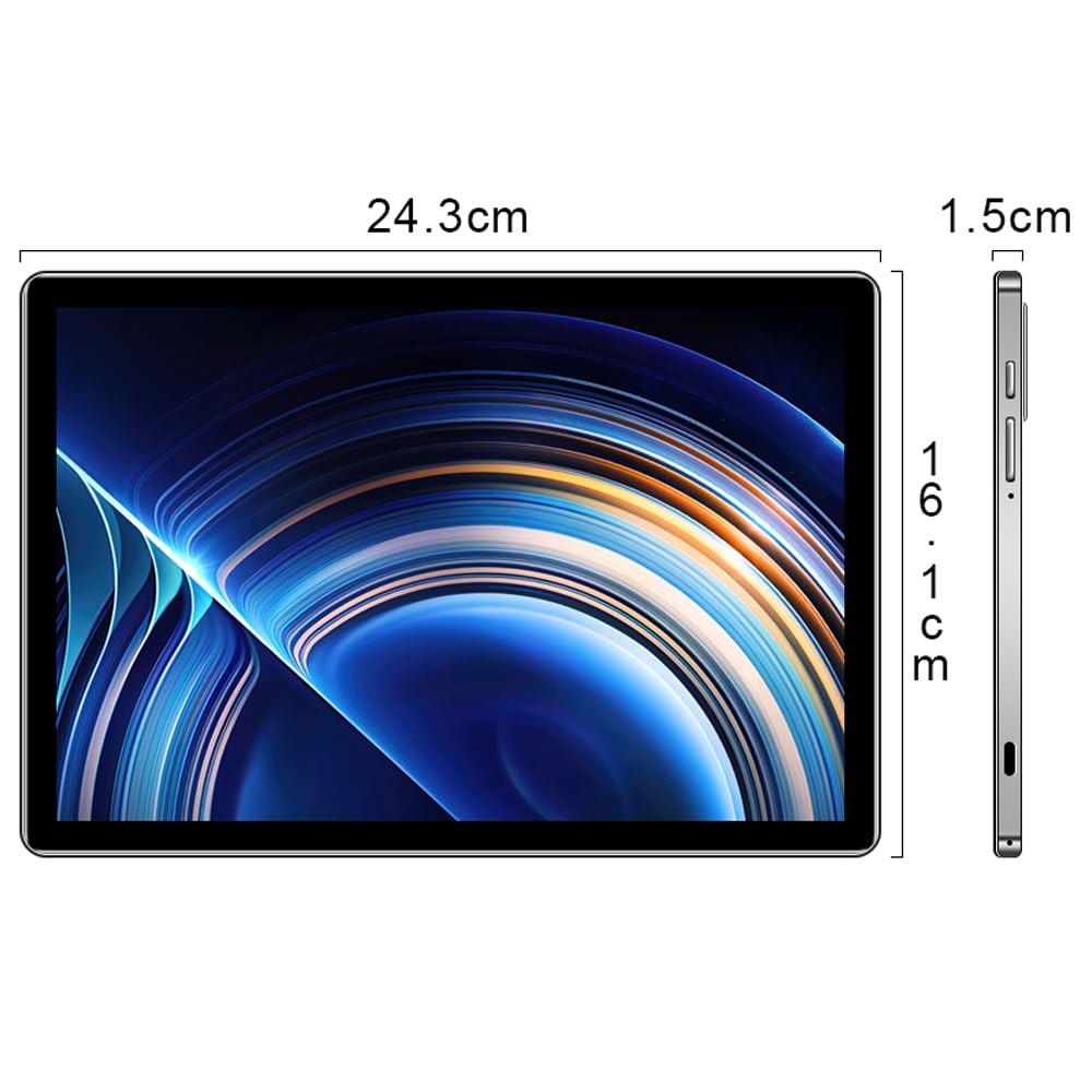 UXD 10-inch Android 13 Tablet with Keyboard & Mouse - 12GB RAM 256GB ROM, Octa-Core Processor, HD+ IPS Display, 4G LTE & WiFi 6, 8000mAh Battery - Perfect for Work, Study & Entertainment (Gray)