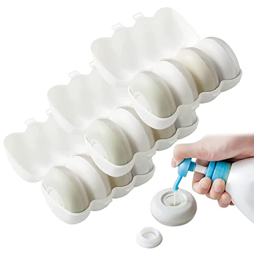 4-Piece Collapsible Travel Bottles Set - Leak-Proof Press Lotion Dispenser Containers for Toiletries | Portable Round Push-Type Cosmetic Storage (12pcs) - Perfect for Air Travel, Gym, Camping & Vacation Essentials