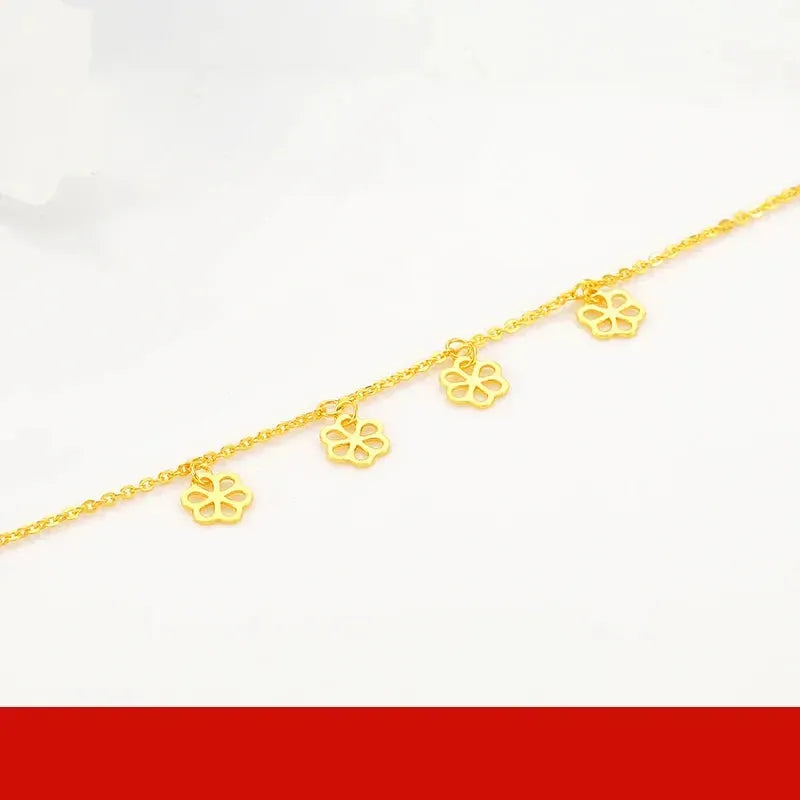 24K Pure Gold Bracelet 999 Solid Gold Bangle - Upscale Romantic Classic Jewelry for Women | Perfect for Weddings, Anniversaries & Special Occasions | Hot New 2023 Trend