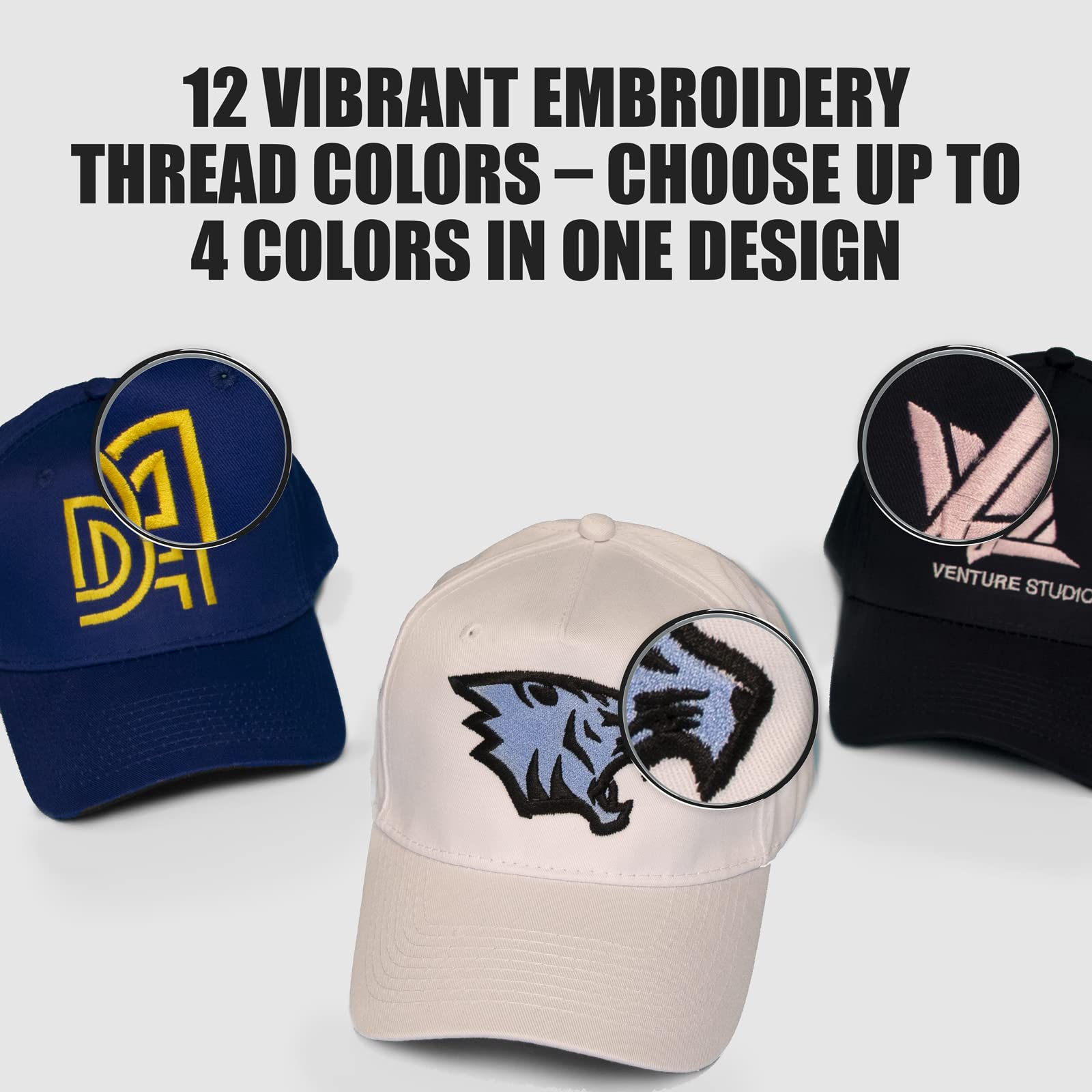 Custom Embroidered Baseball Caps for Men & Women | Design Your Own Personalized Hat Online at GotPrint | Perfect for Sports, Events & Branding