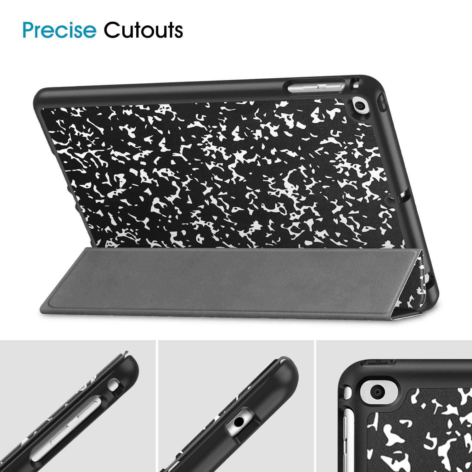 Fintie SlimShell Case for iPad 6th/5th Generation (2018/2017) & iPad Air 2/Air 1 (9.7 Inch) - Lightweight Protective Cover with Auto Wake/Sleep & Built-in Apple Pencil Holder - Perfect for School, Office, and Travel Use