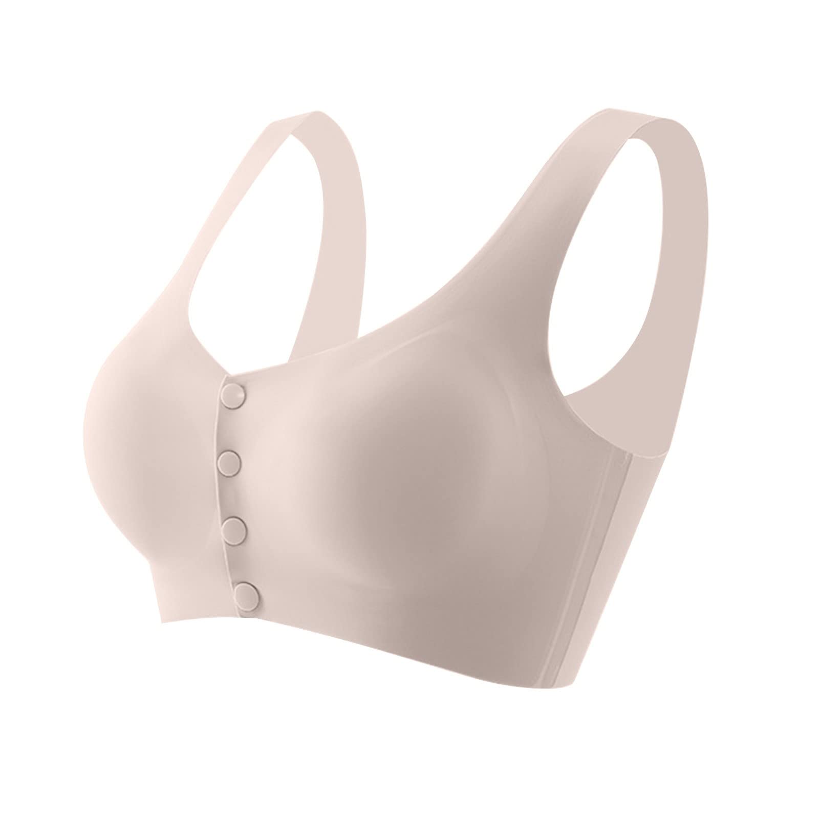 Ultra-Thin Ice Silk Wireless Bra for Women - Front Closure Comfort Bra with Removable Pads for Yoga, Gym & Breastfeeding | Soft Support & Breathable for Daily Wear & Active Lifestyles