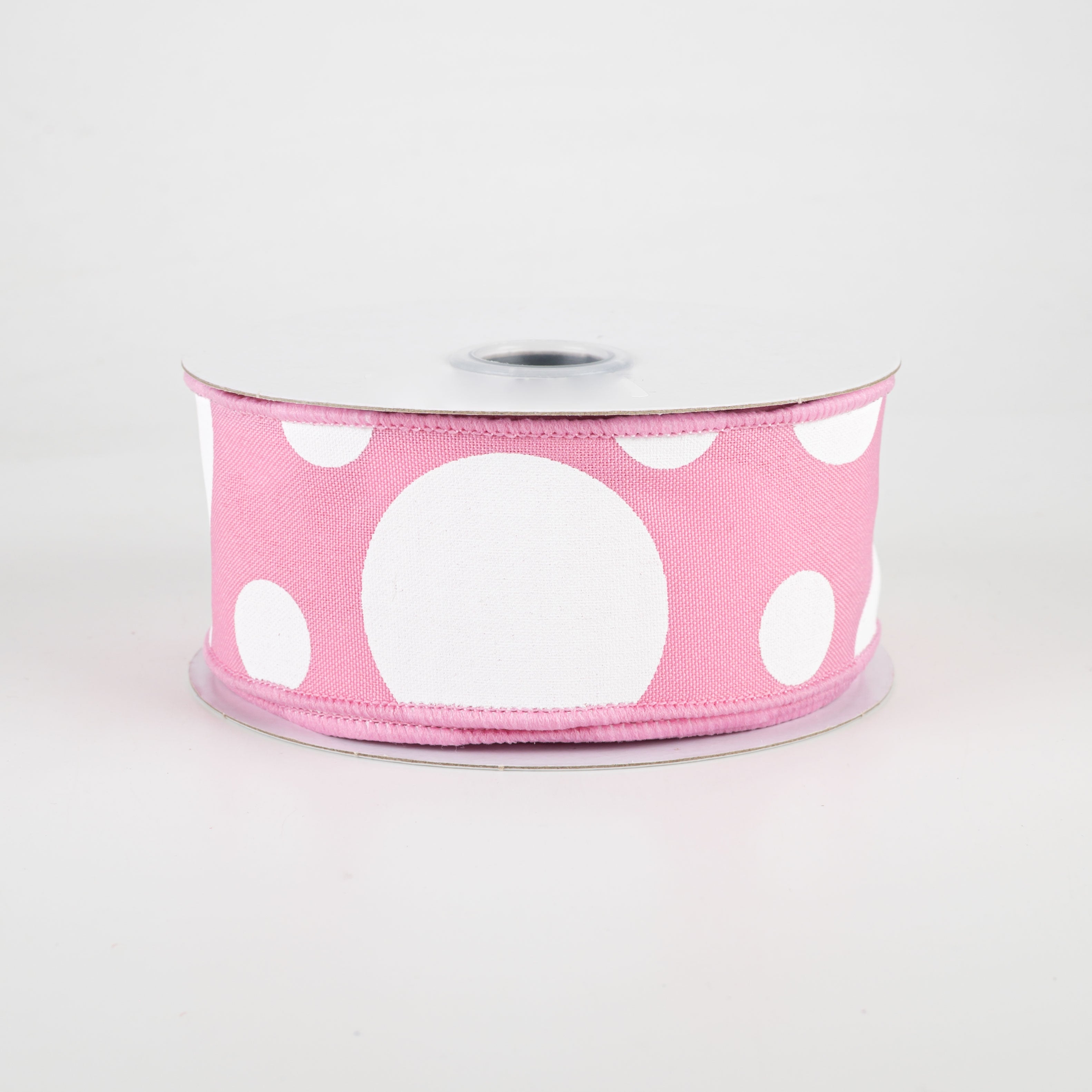 1.5 Inch Giant Three Size Polka Dot Ribbon - Pink & White (10 Yards) | Perfect for Gift Wrapping, DIY Crafts, and Party Decorations