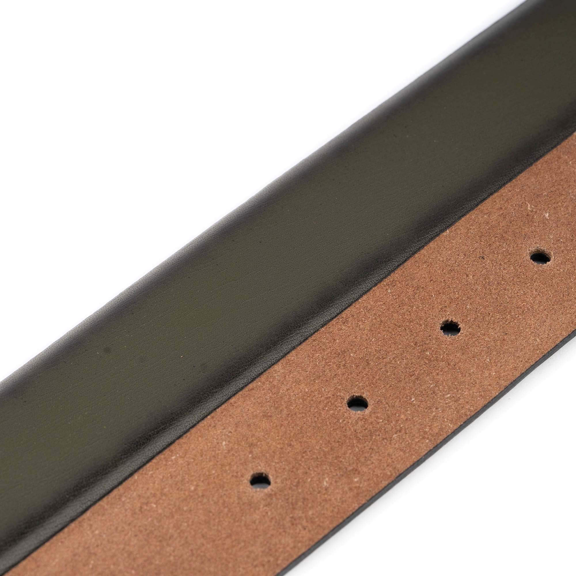 Genuine Olive Green Leather Belt Strap Replacement for Cartier Buckles - Premium Replacement Band for Luxury Watches & Accessories