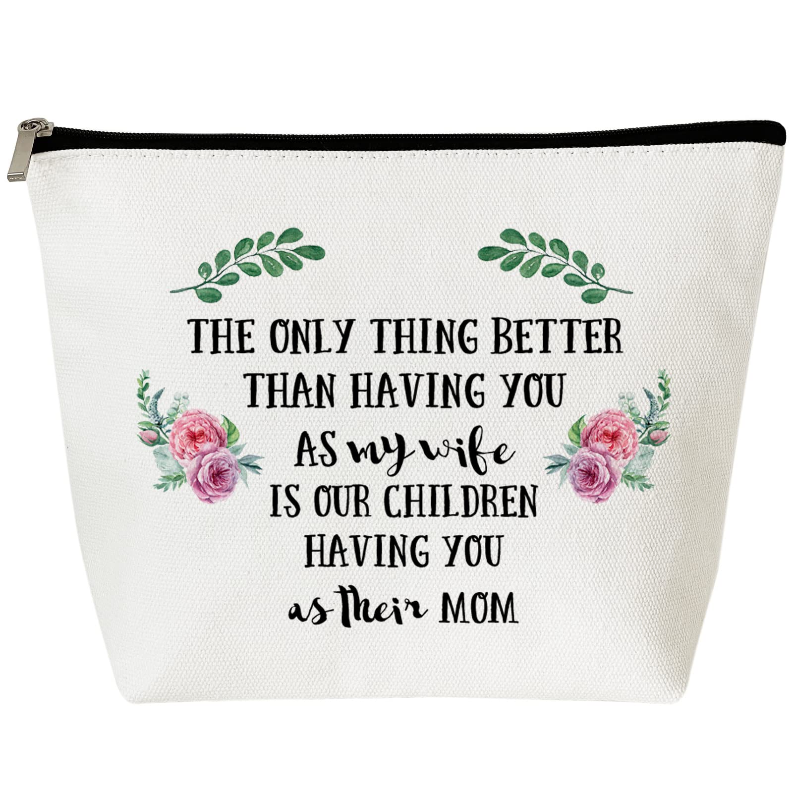 Stylish Makeup Bag for Wife - Perfect Birthday, Christmas, Mother's Day, Wedding & Valentine's Day Gift - Thoughtful Present for Mom from Husband & Kids - Ideal for Travel, Work & Daily Use