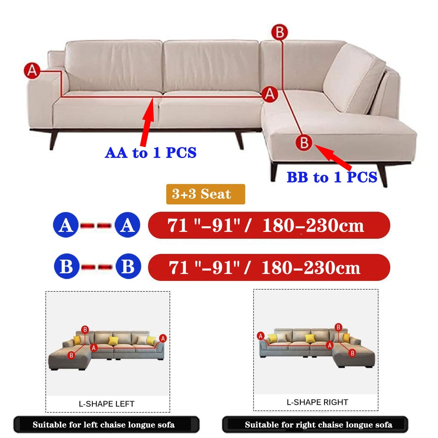 Stretchable L-Shaped Sectional Sofa Covers for Pets - Gray 3-Cushion Couch Protector with 2 Pillowcases | Durable Furniture Slipcover for Living Room | Perfect for Pet Owners & Family Gatherings